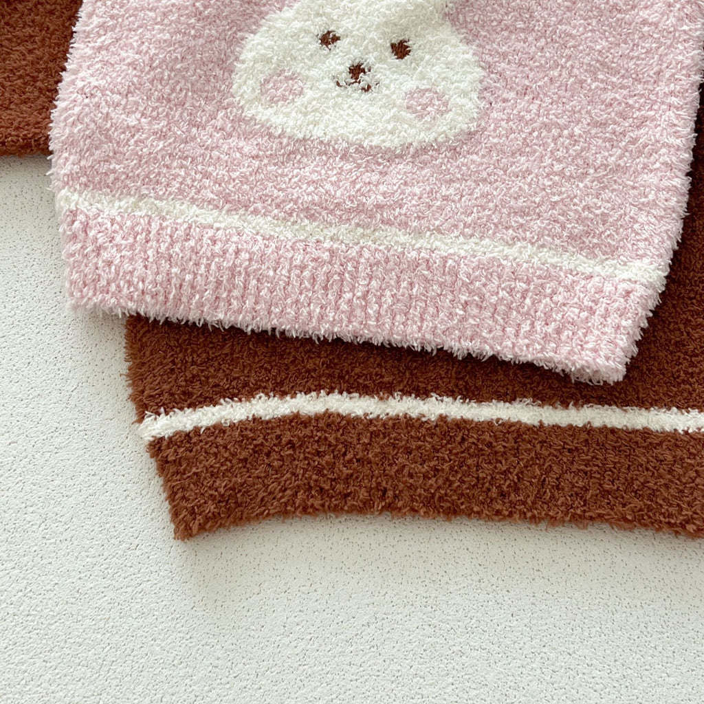 Süßes Baby Zweiteiler-Set - Fleece Pullover und Hose für Mädchen und Jungen